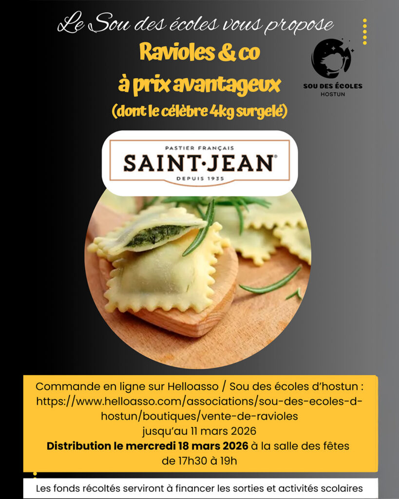 Vente de ravioles et produits Saint-Jean